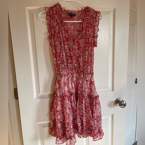 Dear John, NEW, size XS, mini red dress with ruffles, sleeveless mini dress